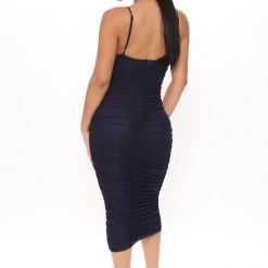 Fashion Nova From The Start Ruched Midi Dress - Navy -fashion nova dresses Shop 01 04 21Studio2 EF CP 11 19 40 15 D30072 Navy 7274 NT