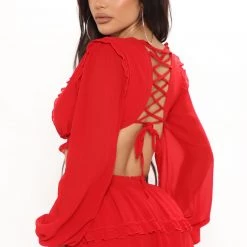 Fashion Nova Ansley Ruffle Mini Dress - Red 13 Fashion Nova Ansley Ruffle Mini Dress - Red -fashion nova dresses Shop 01 06 22Studio3 ME MJ 11 55 37 44 DM1907 Red 0754 PB