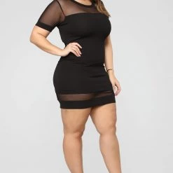 Fashion Nova Thinking Of You Dress - Black