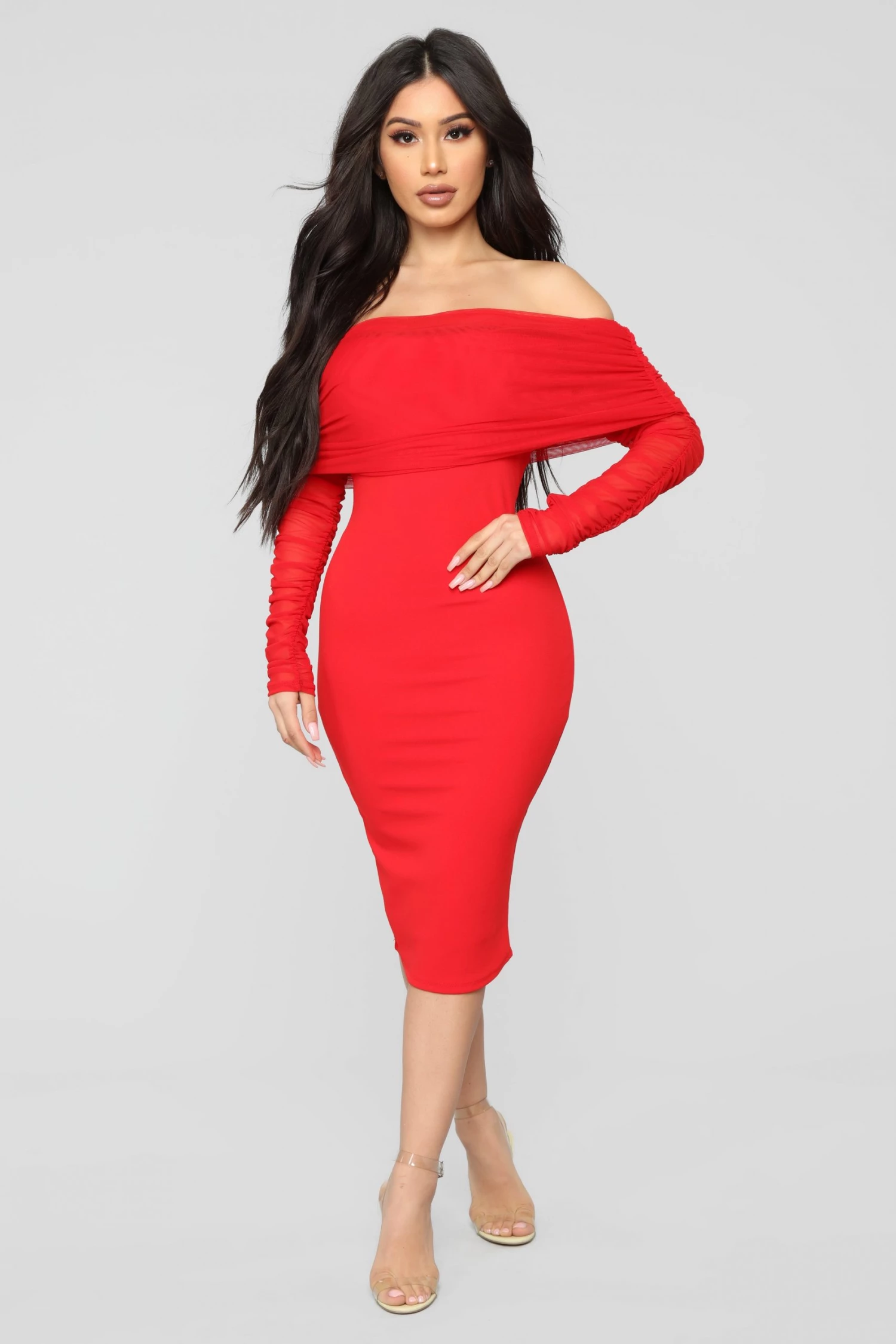 Fashion Nova Take Me On A Dinner Date Dress - Red 3 Fashion Nova Take Me On A Dinner Date Dress - Red