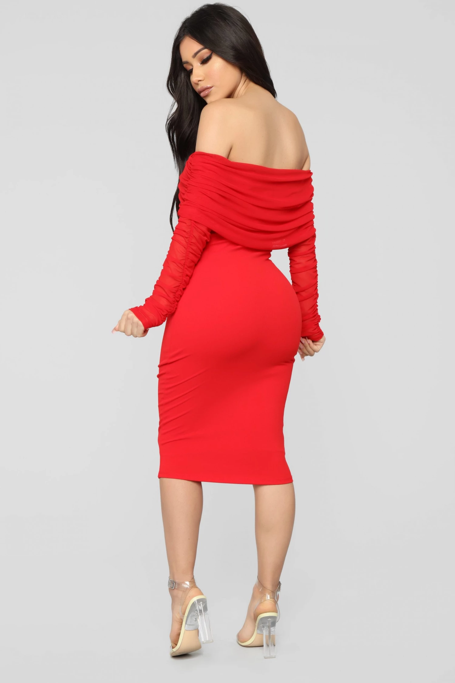 Fashion Nova Take Me On A Dinner Date Dress - Red 8 Fashion Nova Take Me On A Dinner Date Dress - Red - Image 6