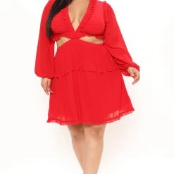 Fashion Nova Ansley Ruffle Mini Dress - Red 14 Fashion Nova Ansley Ruffle Mini Dress - Red -fashion nova dresses Shop 01 11 22Studio3 RT JH 11 33 14 36 DM1907 Red 0558 PLUS KL