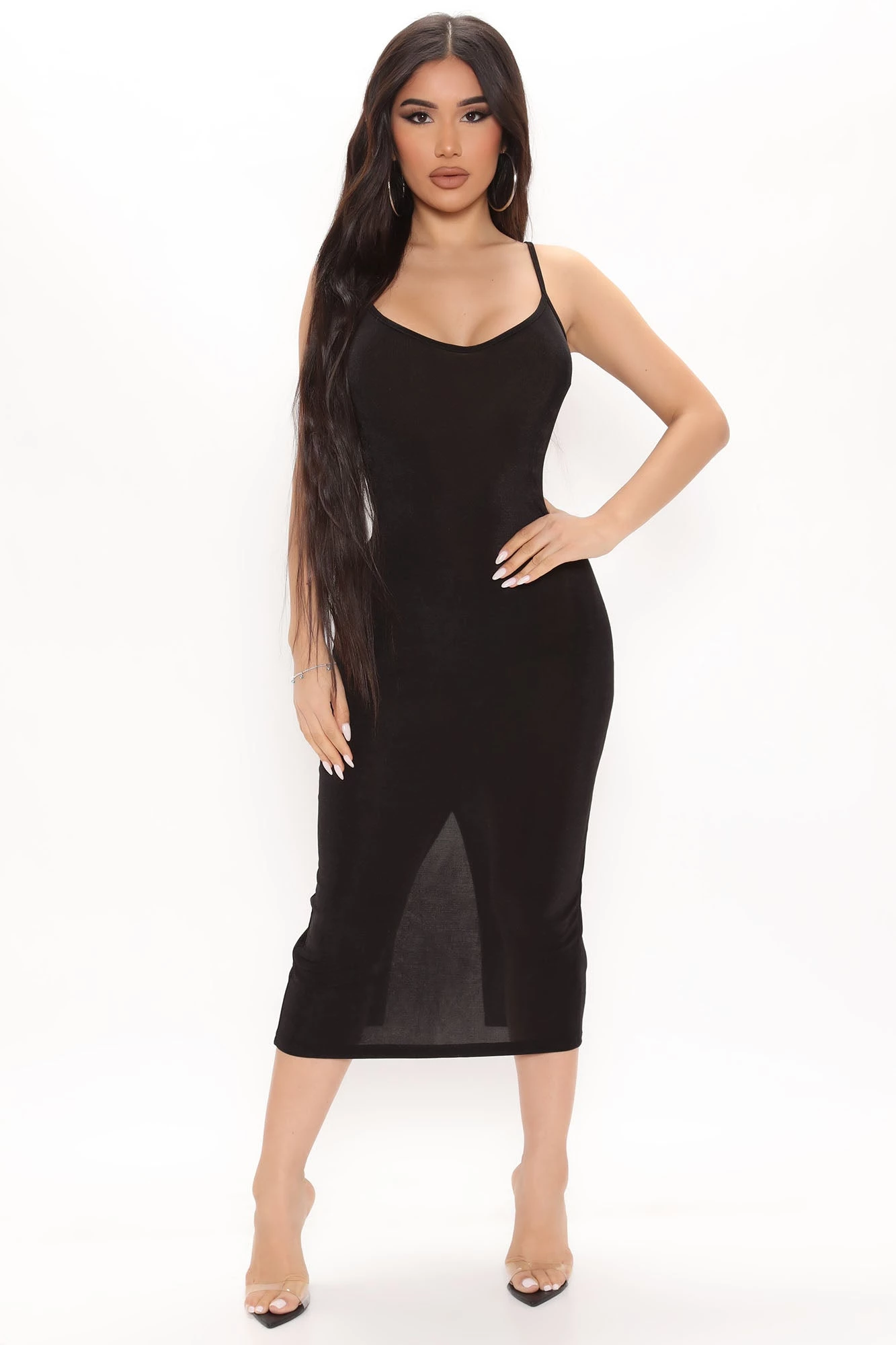 Fashion Nova Add Some Spice Midi Dress - Black 3 Fashion Nova Add Some Spice Midi Dress - Black