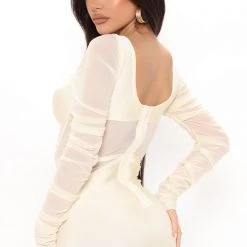 Fashion Nova Cater 2 You Bandage Mini Dress - Ivory -fashion nova dresses Shop 01 13 22Studio3 SN RL 10 03 16 19 BD213FN Ivory 0933 PB