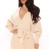 Fashion Nova Annabelle Sweater Mini Dress - Cream