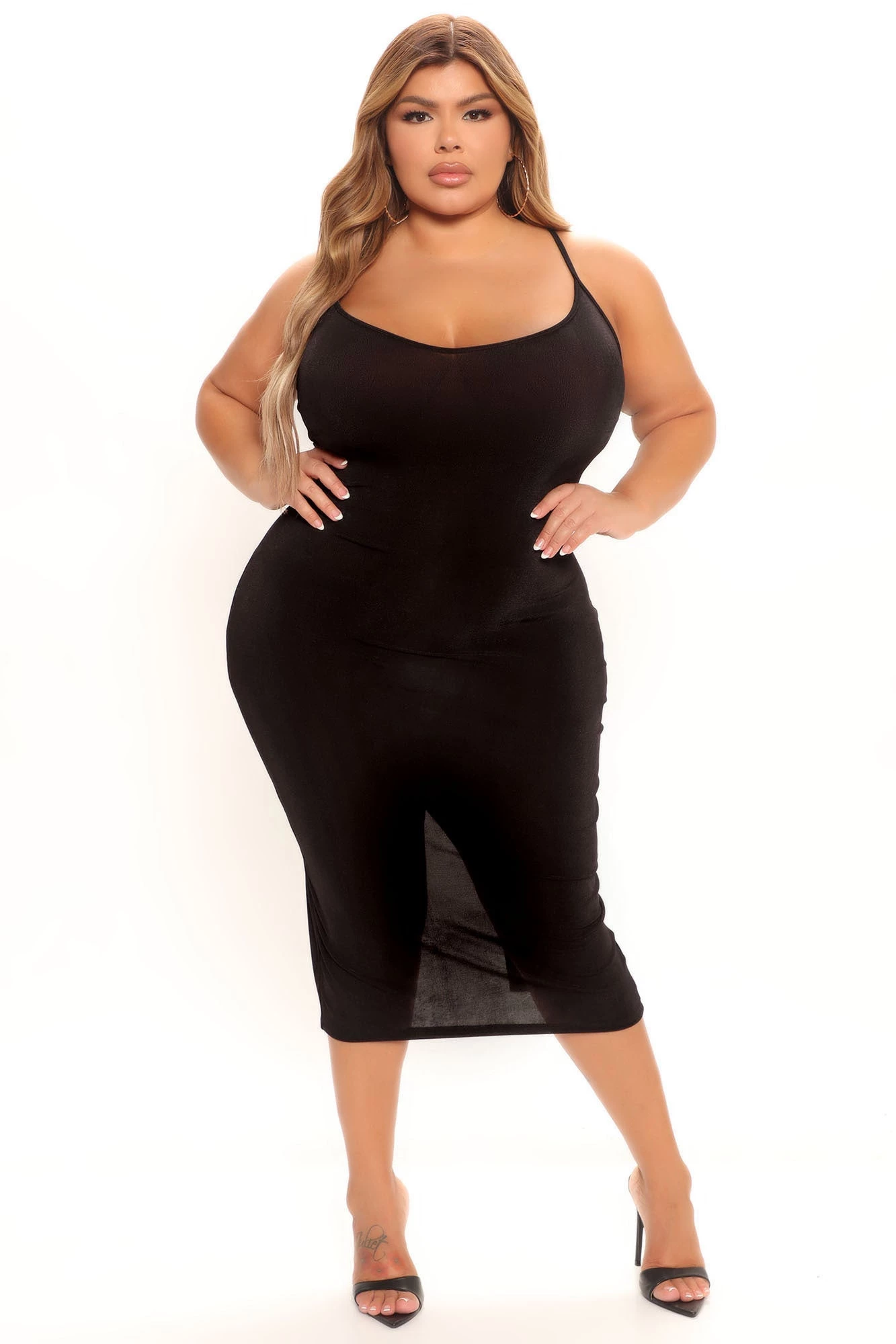 Fashion Nova Add Some Spice Midi Dress - Black 7 Fashion Nova Add Some Spice Midi Dress - Black - Image 5
