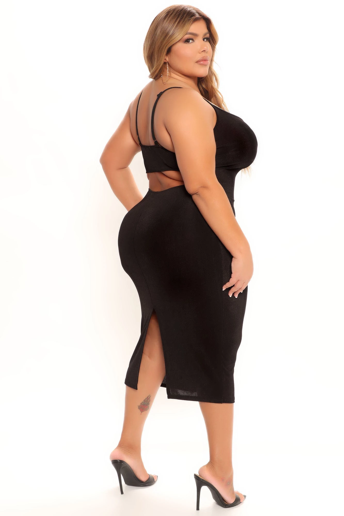 Fashion Nova Add Some Spice Midi Dress - Black 9 Fashion Nova Add Some Spice Midi Dress - Black - Image 7