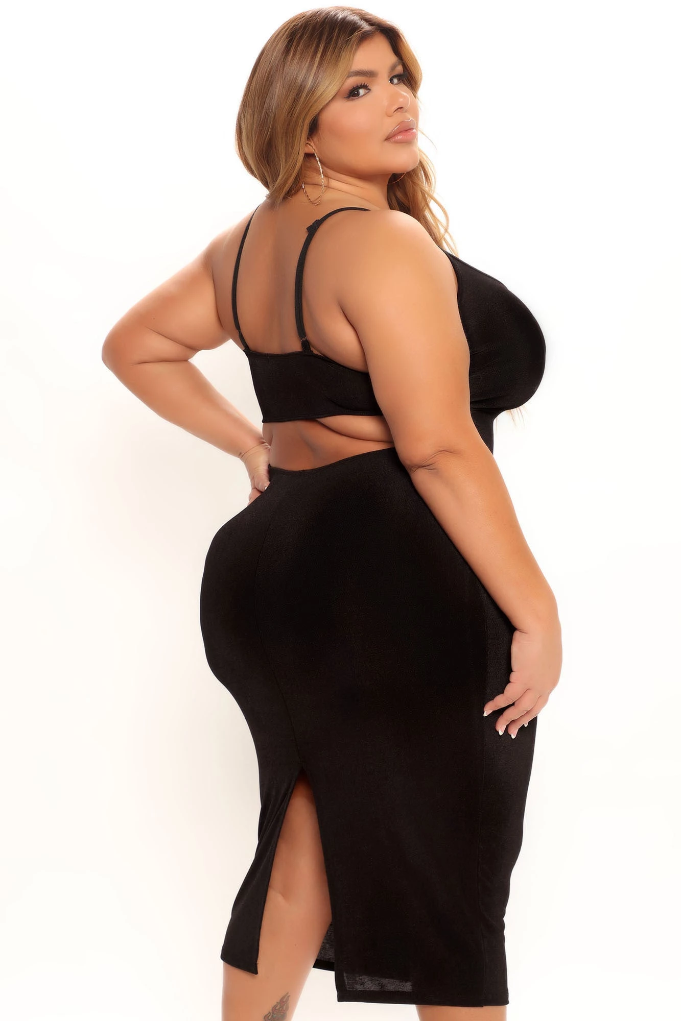 Fashion Nova Add Some Spice Midi Dress - Black 10 Fashion Nova Add Some Spice Midi Dress - Black - Image 8