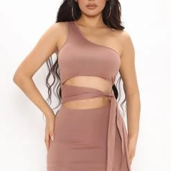 Fashion Nova Marcie Mini Dress - Chocolate