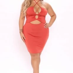 Fashion Nova Worth The Trouble Mini Dress - Rust -fashion nova dresses Shop 01 19 22Studio4 RM ML 13 39 43 29 JD45208A Rust 0877 PLUS EH