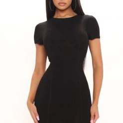 Fashion Nova Kelly Mini Dress - Black
