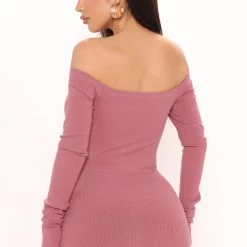 Fashion Nova Alpha Off Shoulder Snatched Dress - Mauve -fashion nova dresses Shop 01 25 22Studio3 CE RL 10 19 03 14 D14326 Mauve 1650 EH