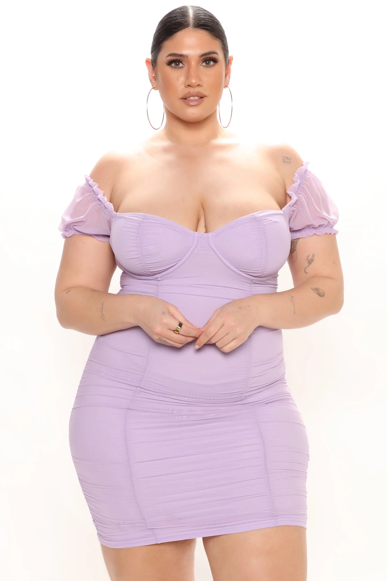 Fashion Nova Morgan Mesh Mini Dress - Lavender 8 Fashion Nova Morgan Mesh Mini Dress - Lavender - Image 6