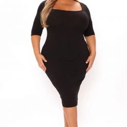 Fashion Nova A Little Bossy Midi Dress - Black 14 Fashion Nova A Little Bossy Midi Dress - Black -fashion nova dresses Shop 01 27 22Studio4 RT KH 10 34 57 11 RD63619 Black 2360 PLUS EH