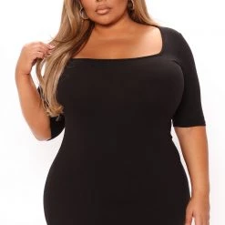 Fashion Nova A Little Bossy Midi Dress - Black 15 Fashion Nova A Little Bossy Midi Dress - Black -fashion nova dresses Shop 01 27 22Studio4 RT KH 10 34 59 11 RD63619 Black 2361 PLUS EH