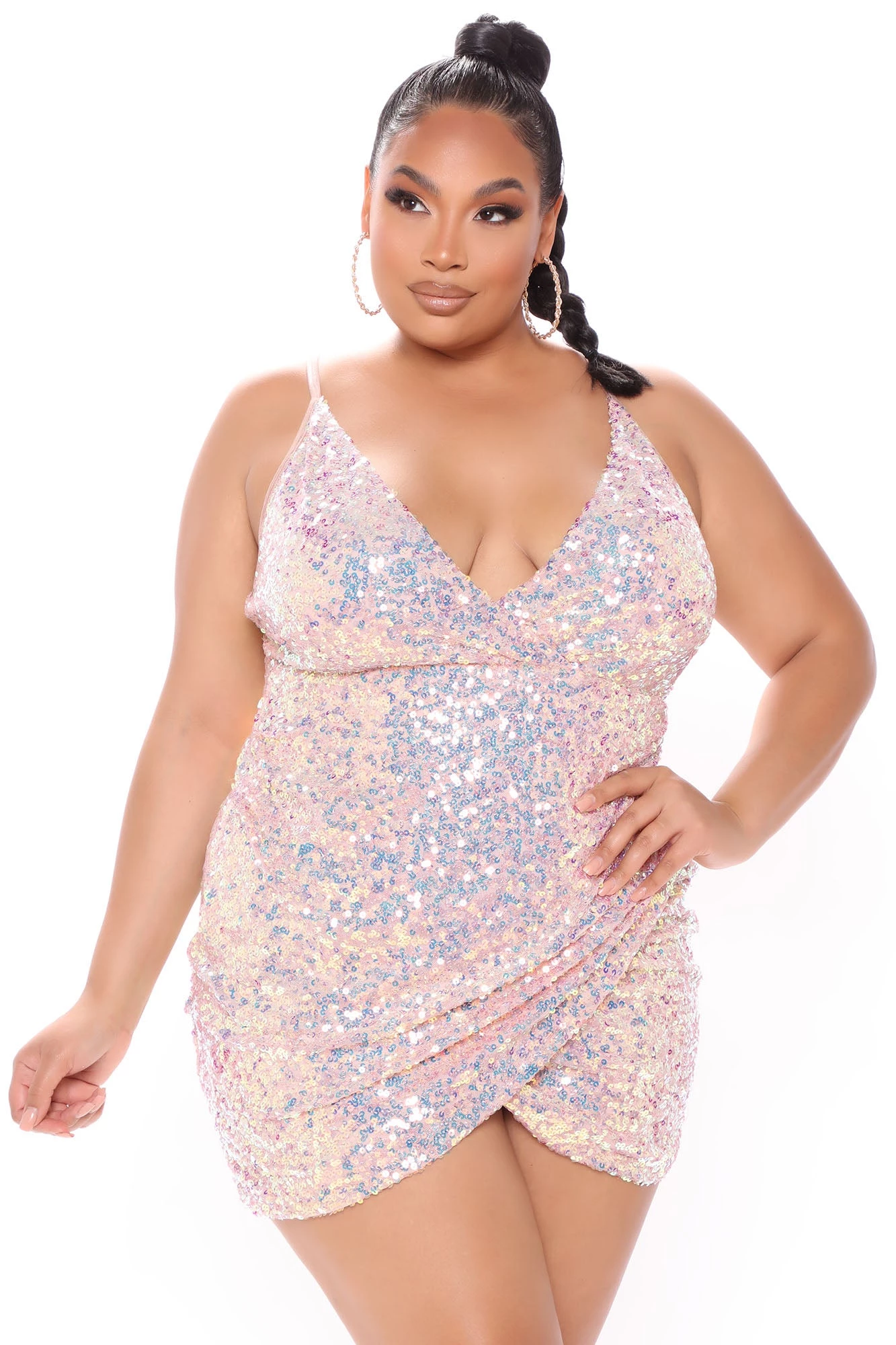 Fashion Nova Aubrey Sequin Mini Dress - Pink 10 Fashion Nova Aubrey Sequin Mini Dress - Pink - Image 8