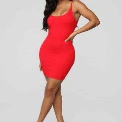 Fashion Nova Julianna Body Sculpting Dress - Red