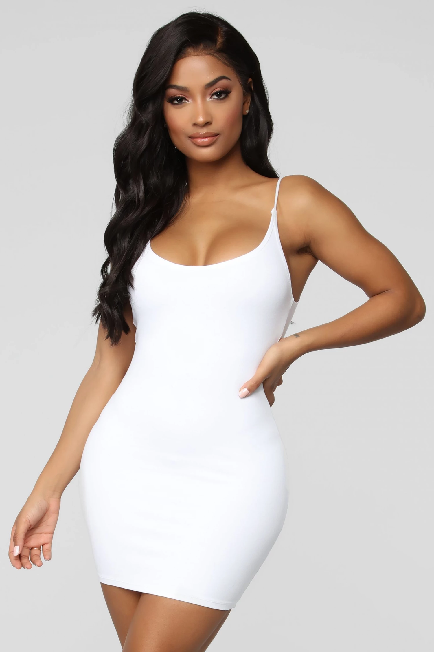Fashion Nova Julianna Body Sculpting Dress - White - Image 2