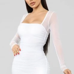 Fashion Nova Oh So Fresh Mini Dress - White -fashion nova dresses Shop 01 31 19 Studio 2 OD 13 28 18 M4482D White 3542 RG JK scaled