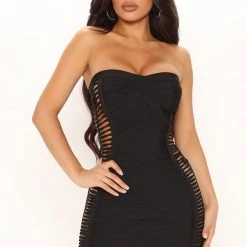 Fashion Nova Going Out Bandage Mini Dress - Black