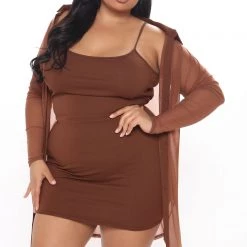 Fashion Nova You Mesh Me Mini Dress Set - Mocha -fashion nova dresses Shop 02 02 21Studio2 MS TB 14 00 28 45 DGI3445 Mocha PLUS 0801 WG