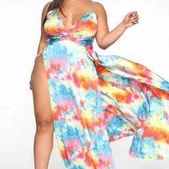 Fashion Nova Painting In Color Maxi Dress - Multi Color -fashion nova dresses Shop 02 03 20 Studio 3 JP JJ 12 37 03 55 DR1199 MultiColor P PLUS 0464 EH