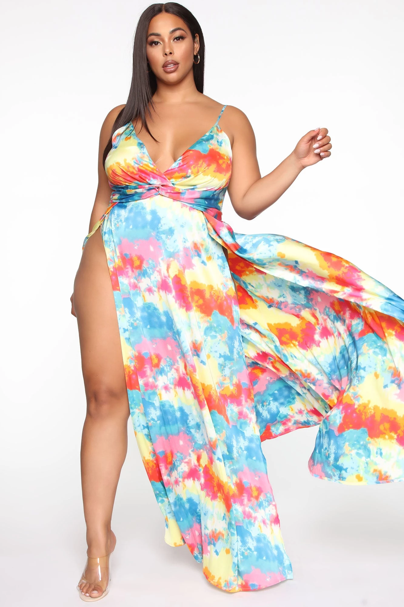 Fashion Nova Painting In Color Maxi Dress - Multi Color - Image 5