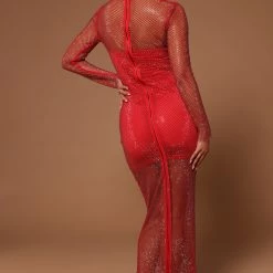 Fashion Nova Jessa Mesh Maxi Dress - Red -fashion nova dresses Shop 02 03 22Studio5 SN KP 11 35 53 15 A95934 Red 0059 EH