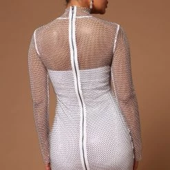 Fashion Nova Lindsey Mesh Mini Dress - White -fashion nova dresses Shop 02 03 22Studio5 SN KP 11 41 35 16 A95932 White 0090 EH