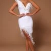 Fashion Nova Alana One Shoulder Feather Midi Dress - White -fashion nova dresses Shop 02 03 22Studio5 SN KP 14 30 29 28 B16968 White 0240 SG