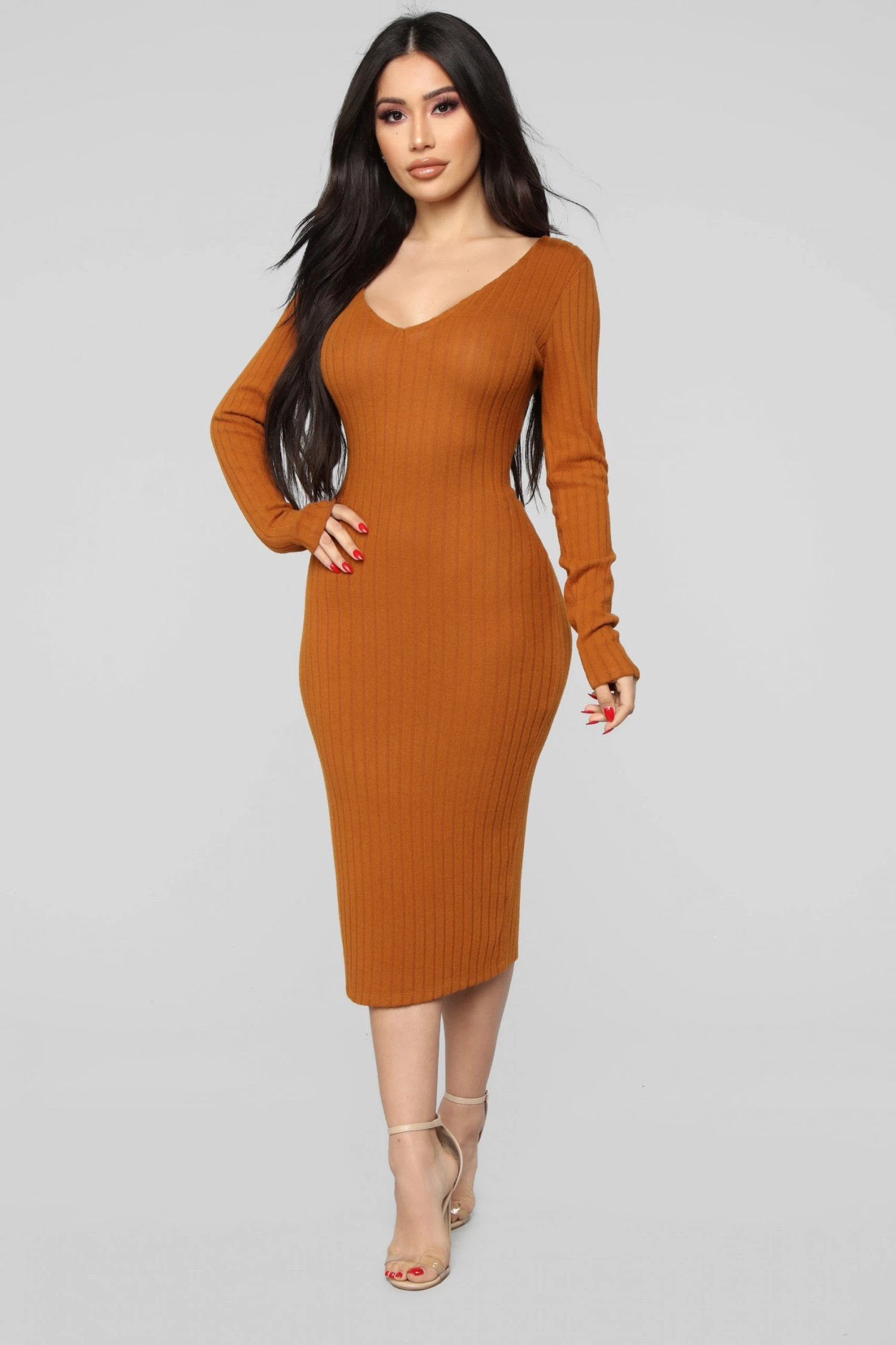 Fashion Nova For The Thrill Of It Midi Dress - Rust 3 Fashion Nova For The Thrill Of It Midi Dress - Rust