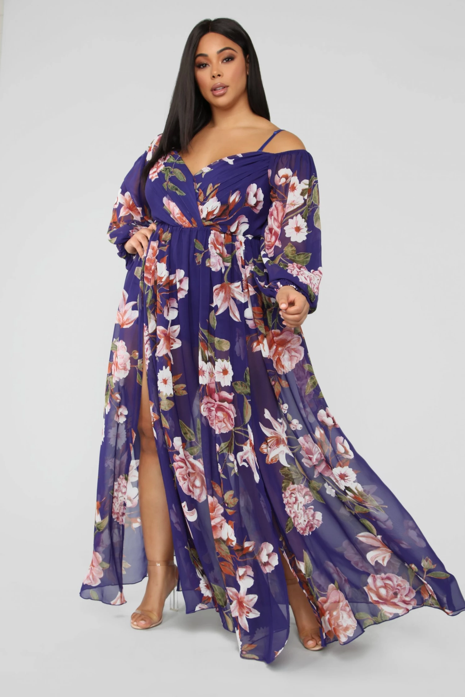 Fashion Nova A Beautiful Creation Floral Maxi Dress - Navy 7 Fashion Nova A Beautiful Creation Floral Maxi Dress - Navy - Image 5