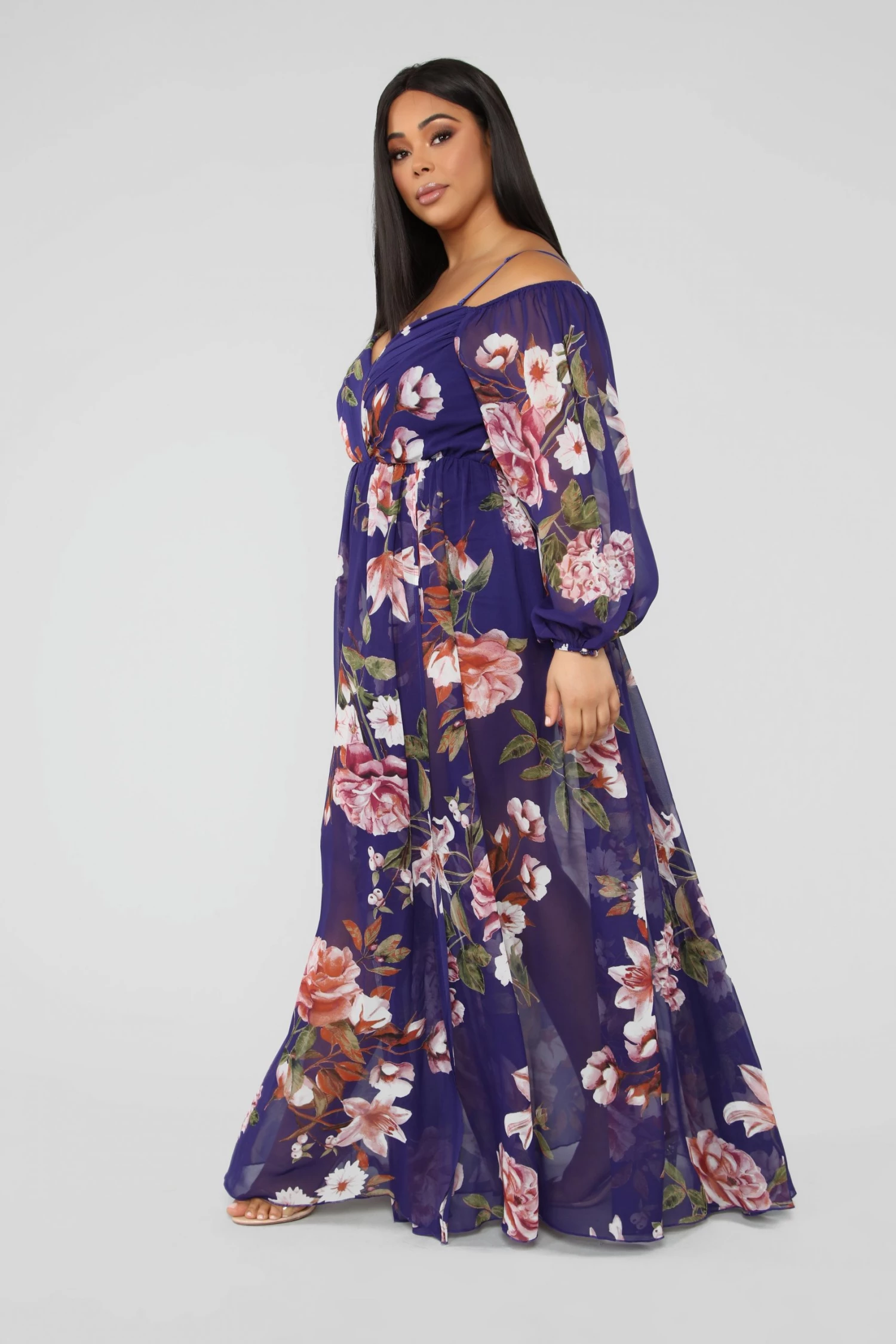 Fashion Nova A Beautiful Creation Floral Maxi Dress - Navy 9 Fashion Nova A Beautiful Creation Floral Maxi Dress - Navy - Image 7