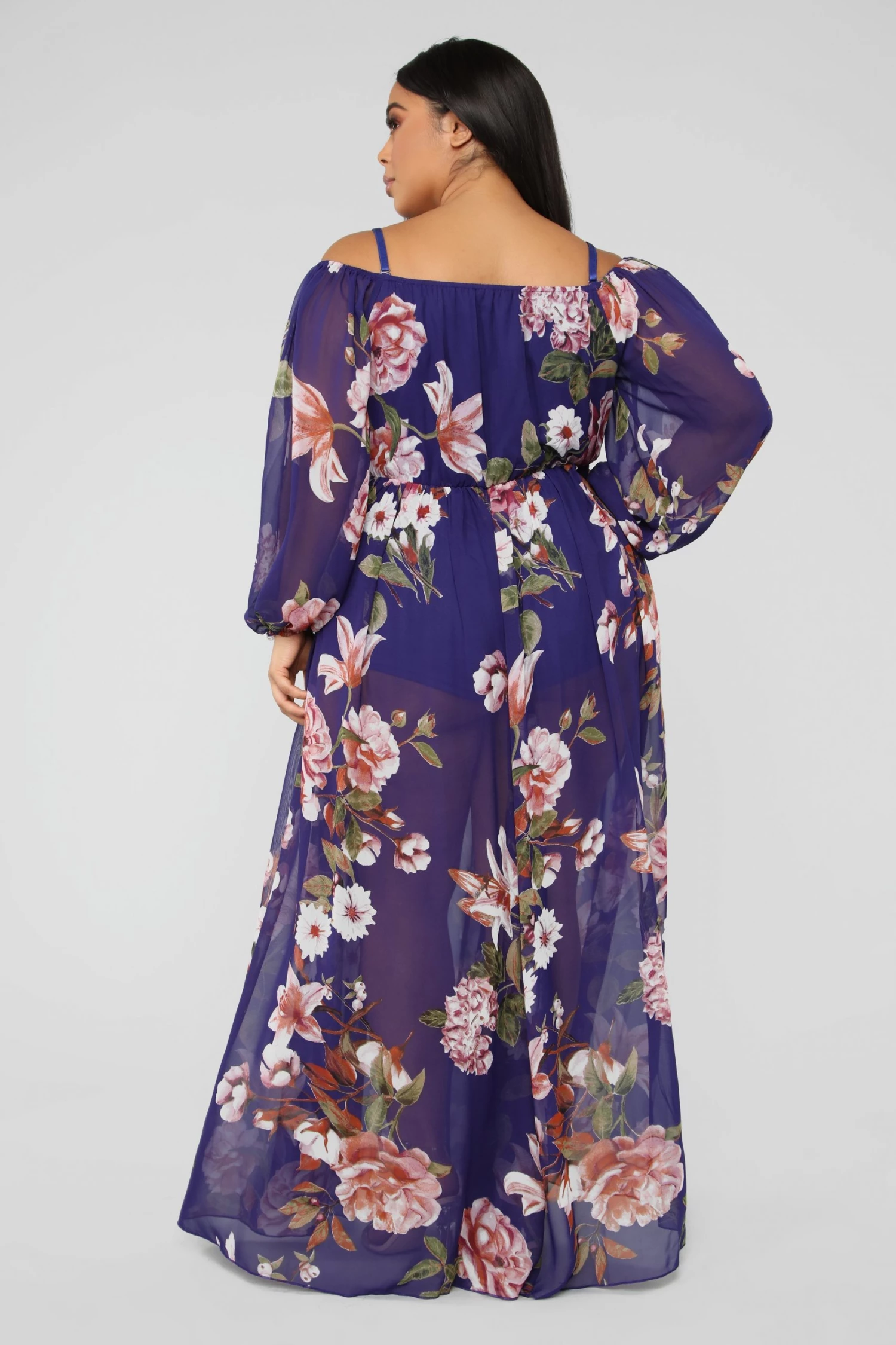Fashion Nova A Beautiful Creation Floral Maxi Dress - Navy 10 Fashion Nova A Beautiful Creation Floral Maxi Dress - Navy - Image 8