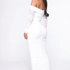 Fashion Nova Top Trend Ruched Maxi Dress - White -fashion nova dresses Shop 02 07 20 Studio 1 MS KYS 11 13 10 1 D3100 White 3616 EH