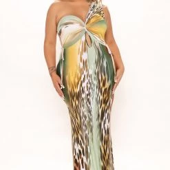Fashion Nova Jungle Cruise Maxi Dress - Olive/combo -fashion nova dresses Shop 02 07 22Studio2 RT AC 11 22 20 20 210298 Olivecombo 0296 PLUS KL