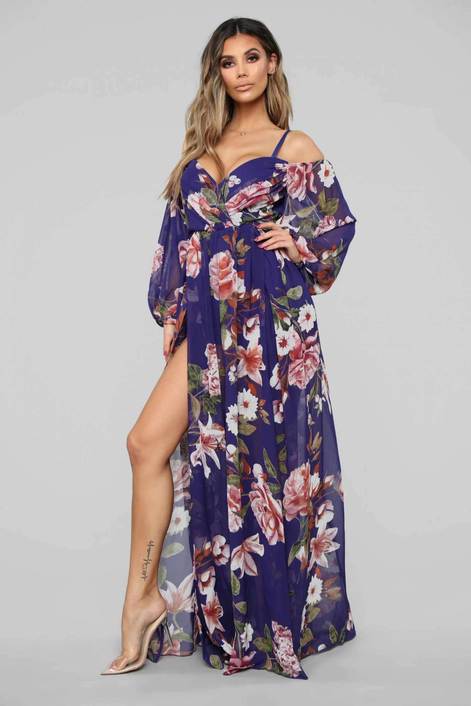 Fashion Nova A Beautiful Creation Floral Maxi Dress - Navy 5 Fashion Nova A Beautiful Creation Floral Maxi Dress - Navy - Image 3