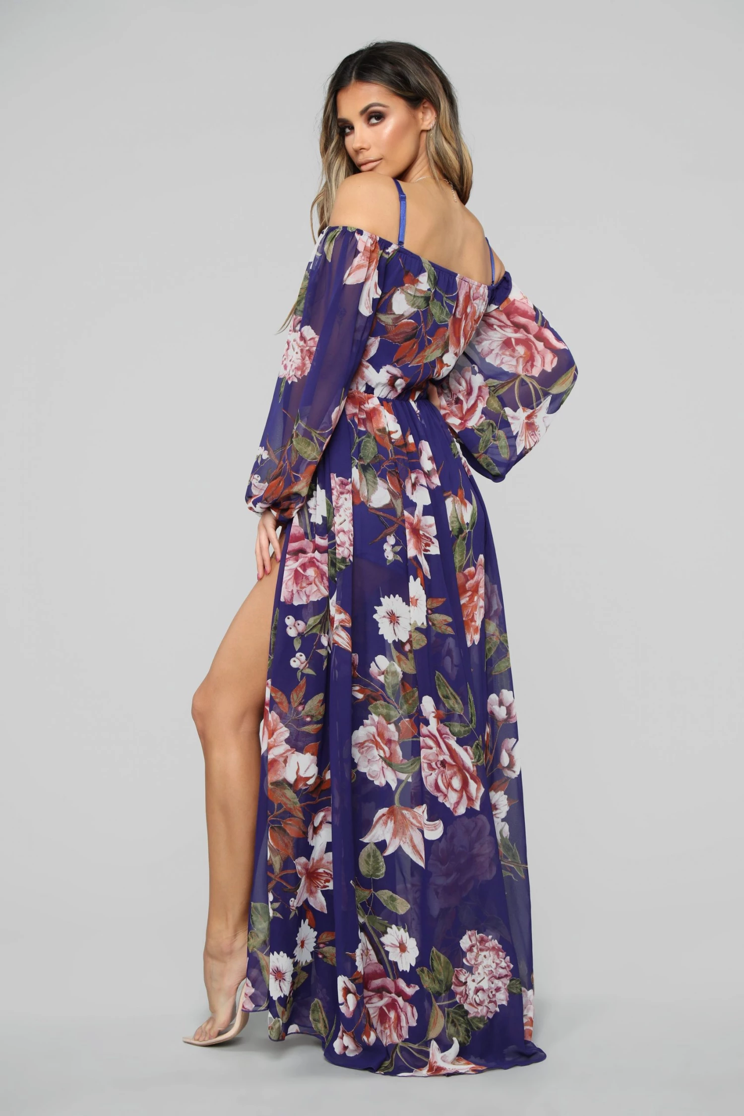 Fashion Nova A Beautiful Creation Floral Maxi Dress - Navy 6 Fashion Nova A Beautiful Creation Floral Maxi Dress - Navy - Image 4