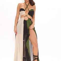 Fashion Nova Gypsy Love Maxi Dress - Olive/combo -fashion nova dresses Shop 02 08 21Studio2 MS SD 14 39 02 40 SD311609201 Olivecombo 2 RG