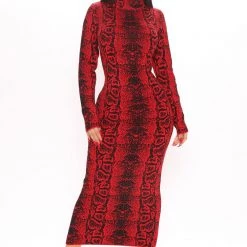 Fashion Nova Saucy Snake Sweater Midi Dress - Red/Black -fashion nova dresses Shop 02 09 21Studio2 MS SD 14 57 22 38 N0136D RedBlack 4895 KL