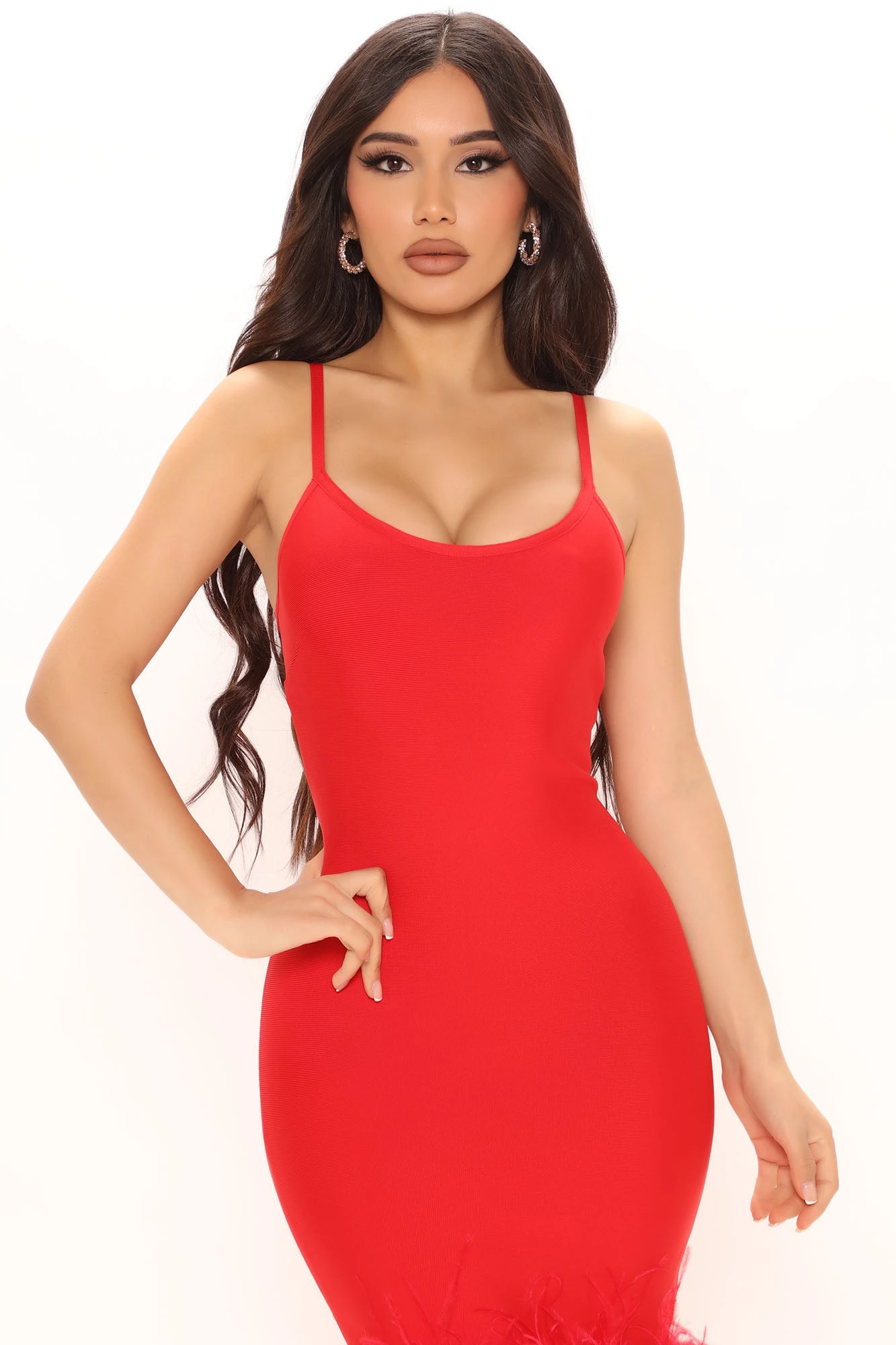 Fashion Nova Yvana Bandage Mini Dress - Red 4 Fashion Nova Yvana Bandage Mini Dress - Red - Image 2