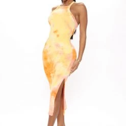 Fashion Nova Sweet Talk Tie Dye Midi Dress - Yellow/combo -fashion nova dresses Shop 02 10 21Studio3 MS OD 11 35 53 30 JD43139T108 Yellowcombo 0942 EH