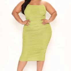 Fashion Nova Show Off Mesh Midi Dress - Chartreuse -fashion nova dresses Shop 02 11 22Studio1 ME KP 12 29 56 69 JD10034 Chartreuse P 0198 PLUS EH