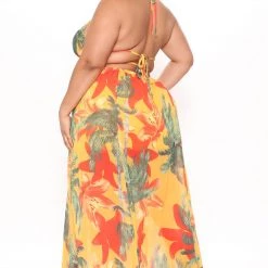 Fashion Nova Kenz Halter Maxi Dress - Orange/combo -fashion nova dresses Shop 02 15 22Studio3 ME MS 09 16 23 2 DM2473 Orangecombo P 1073 PLUS WG