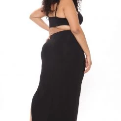 Fashion Nova True Story Maxi Dress - Black -fashion nova dresses Shop 02 16 21Studio3 RT ON 15 05 45 73 JD43093 Black 77622 PLUS NT