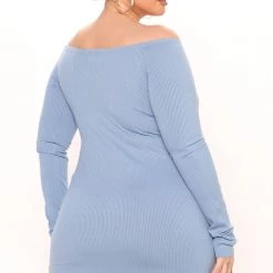 Fashion Nova Alpha Off Shoulder Snatched Mini Dress - Light Blue -fashion nova dresses Shop 02 16 22Studio1 RT AC 10 10 53 14 D14356 LightBlue 1094 PLUS KL