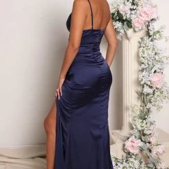 Fashion Nova Luxe Nights Satin Maxi Dress - Navy -fashion nova dresses Shop 02 16 22Studio2 ME LT 14 06 45 34 1732 Navy P 0366 KL