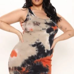 Fashion Nova Spacing Out Tie Dye Mini Dress - Black/Combo -fashion nova dresses Shop 02 21 22Studio1 MS AC 10 22 41 7 JD39019T13 BlackCombo 3095 PLUS SG