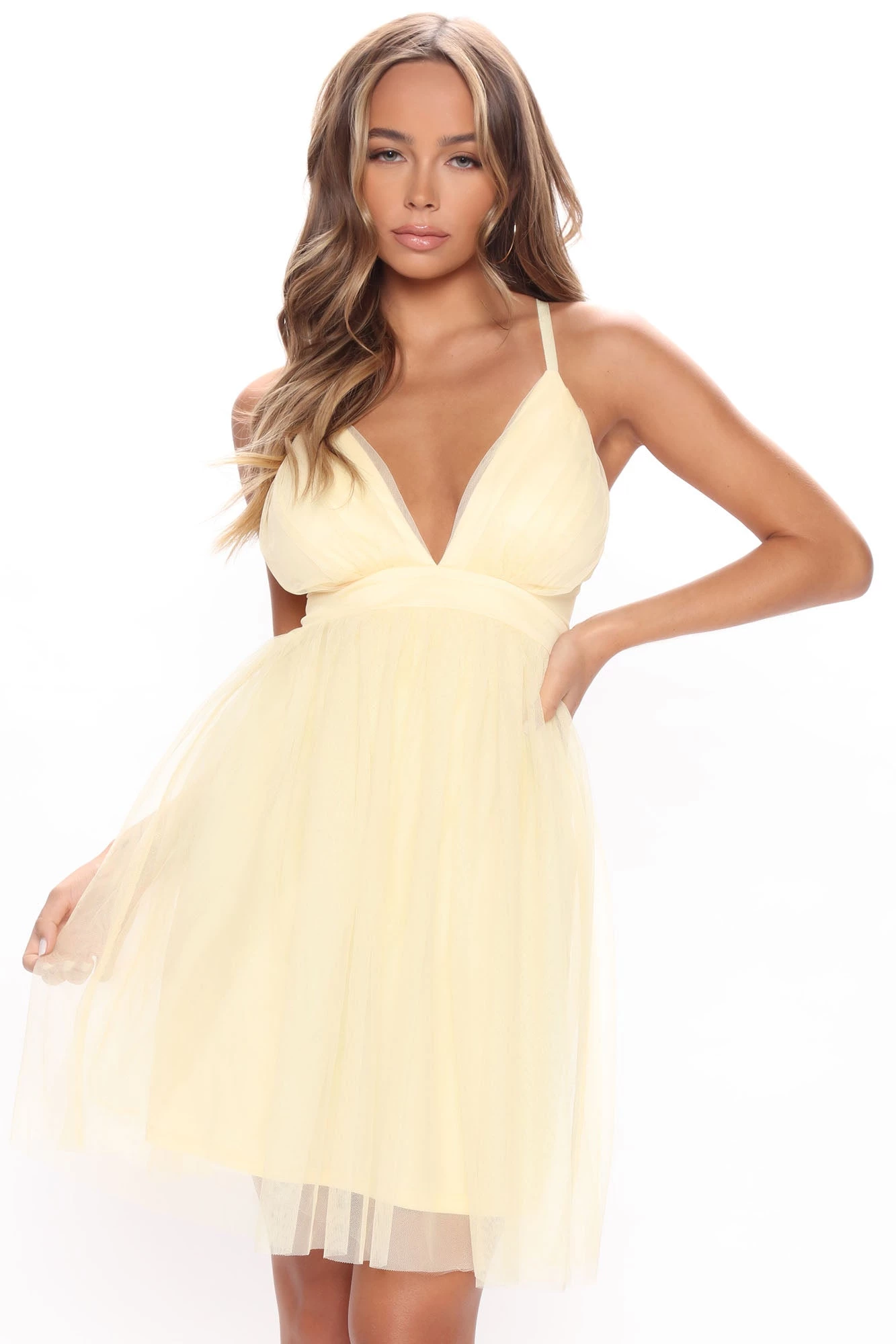 Fashion Nova Emmeline Tulle Mini Dress - Yellow 4 Fashion Nova Emmeline Tulle Mini Dress - Yellow - Image 2