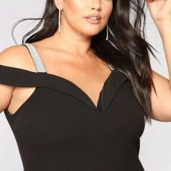Fashion Nova So Gorgeous Rhinestone Dress - Black -fashion nova dresses Shop 02 22 18 STUDIO 2 BA50298 Black 8227 JK scaled